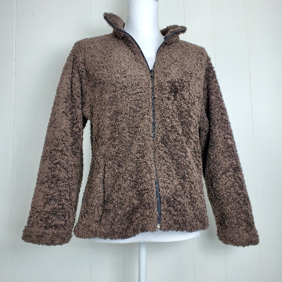 Black Diamond Teddy bear fleece front zip jacket size medium - Picture 6 of 9
